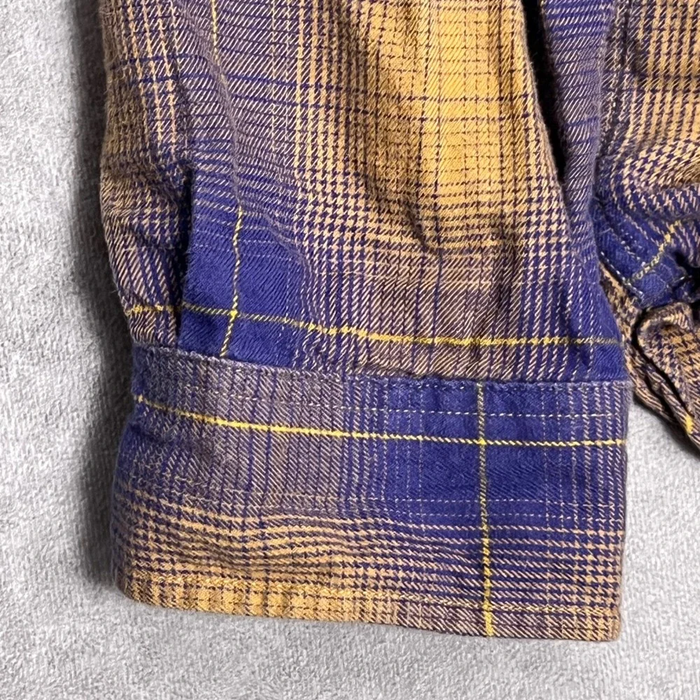 The‎ North Face Plaid Button Up Mens XL Purple Tan Excellent Long Sleeve Pockets